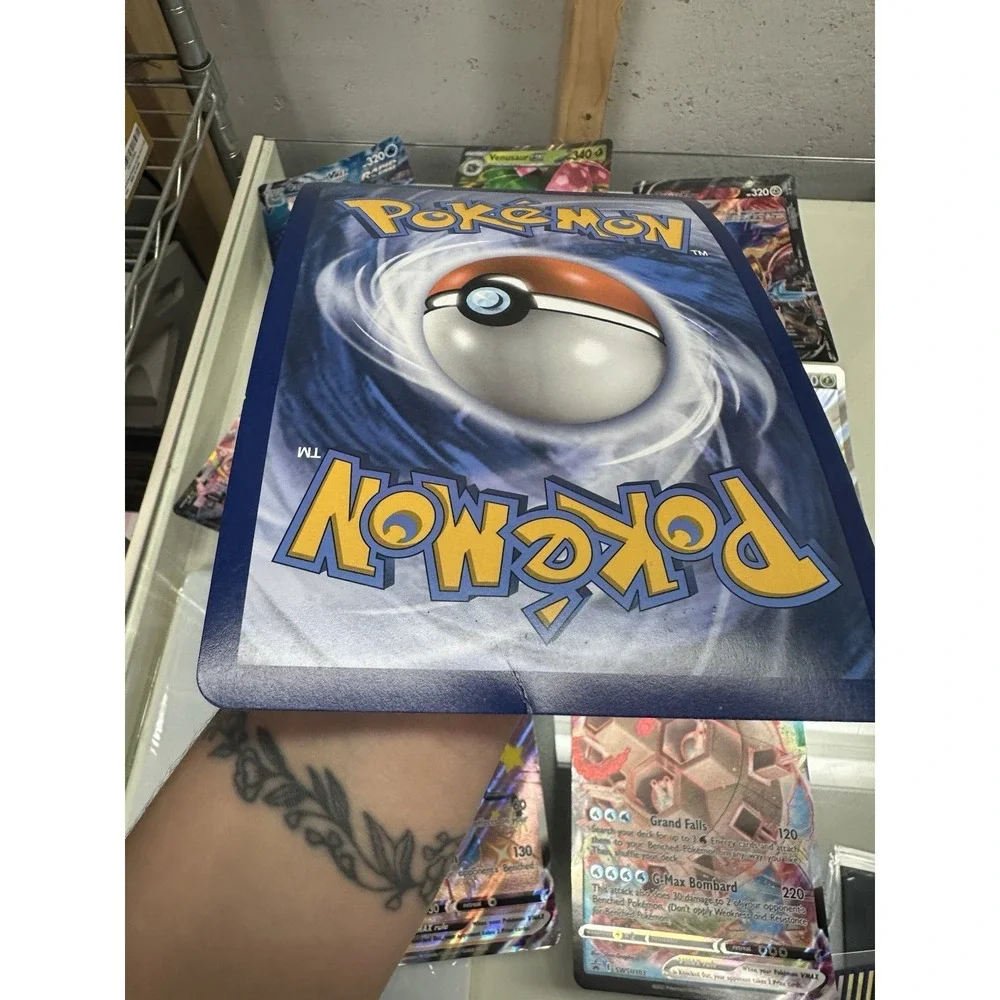 Lot of 8 JUMBO pokemon cards damaged‎ condition Blastoise VMAX SWSH103 vaporeon